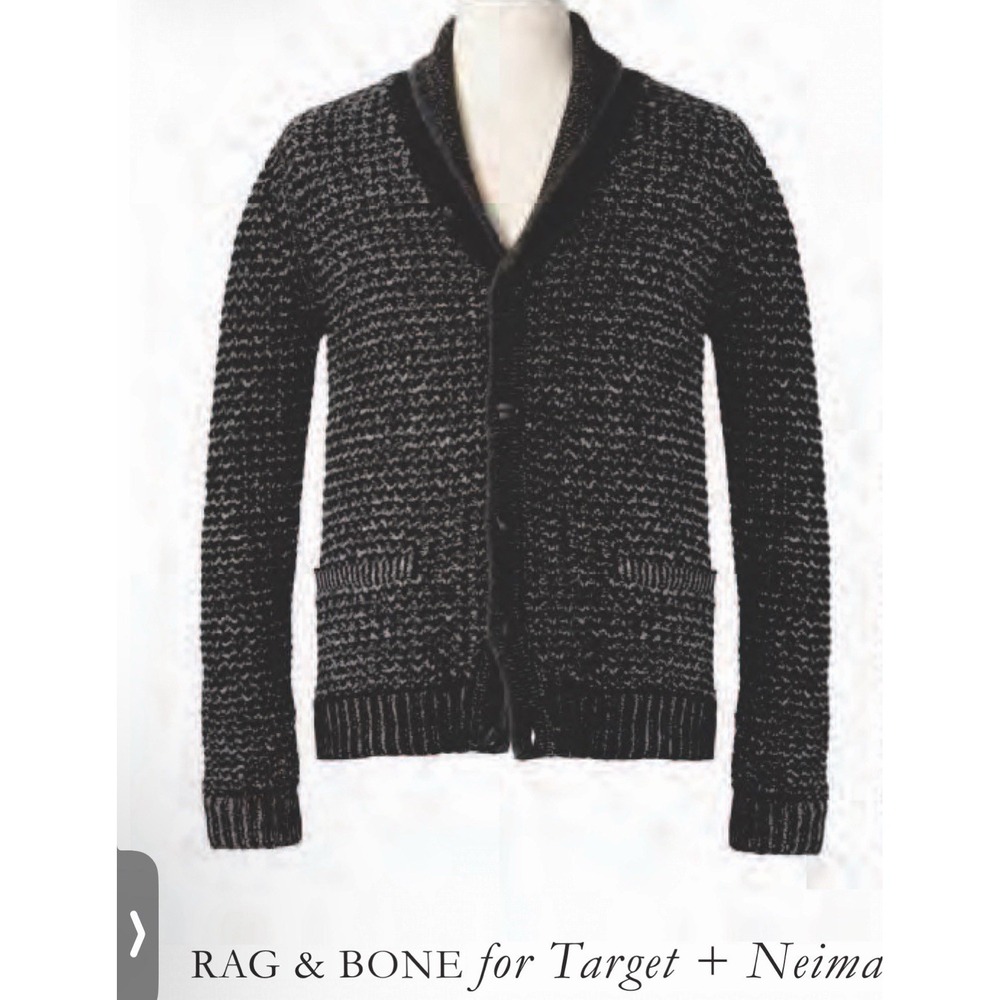 Rag & Bone Target Neiman Marcus M Sweater Cardigan Gray Shawl Knit Wool Cotton